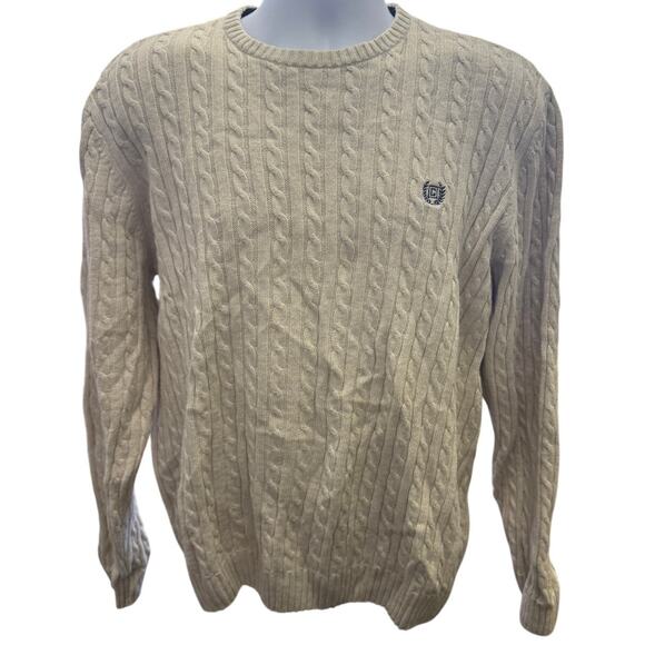 Chaps x Ralph Lauren Other - VTG 90s Chaps Ralph Mens Lauren Medium Cream Cable Knit Sweater Preppy tennis